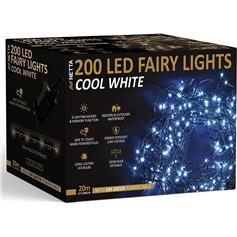 200 LED Fairy Lights - Cool White