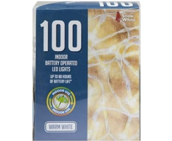 100 LED Fairy Lights - Warm White