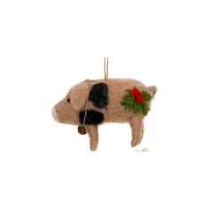 Pig with Holly and Bell
